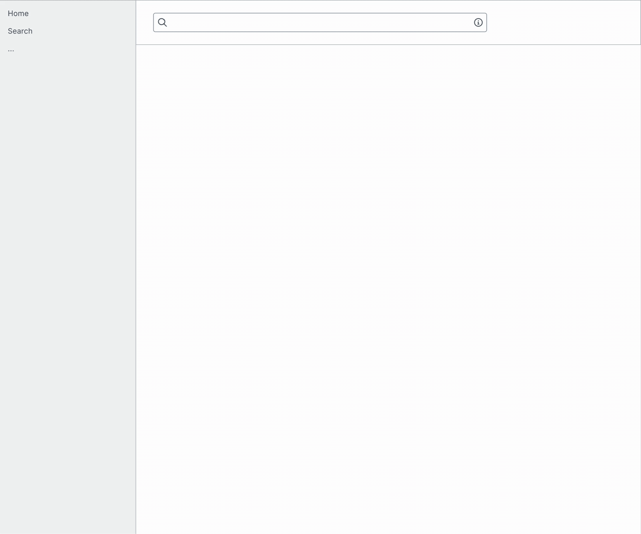 Low-fidelity prototype for the redesigned quick search feature